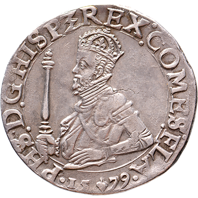 Statendaalder Philips II Vlaanderen, Brugge 1579