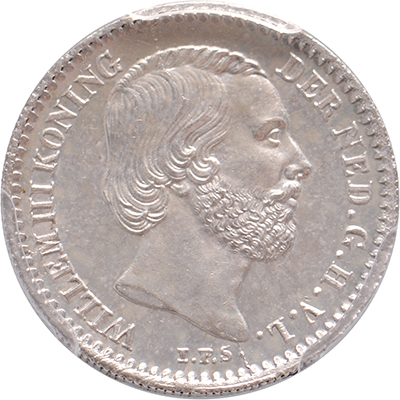 10 cent 1853 Willem III PCGS MS 62