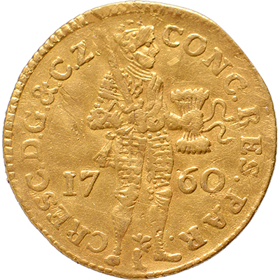 Gouden dukaat Gelderland 1760