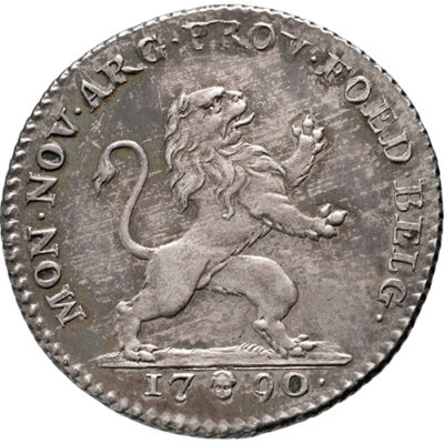 1 florin Brabant, Brussel, Verenigde Belgische Staten 1790