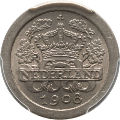 5 cent 1908 Wilhelmina PCGS MS 64