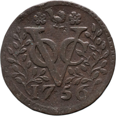 Duit West-Friesland 1756 HYBRIDE