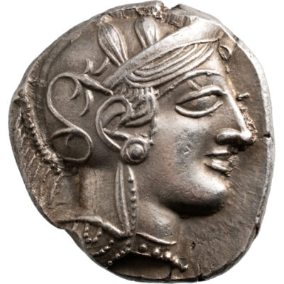 AR Tetradrachm Attica, Athens, ca. 410 BC