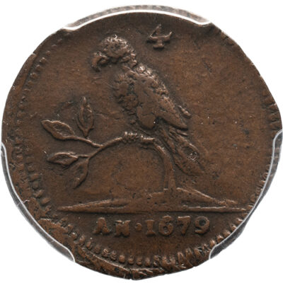 4 Papegaaienduit 1679 Suriname PCGS XF40