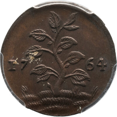 Duit Suriname 1764 PCGS MS 62 BN