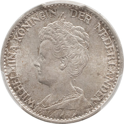 1 gulden 1914 Wilhelmina PCGS MS 62