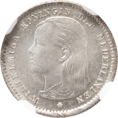 10 cent 1896 Wilhelmina NGC MS 65