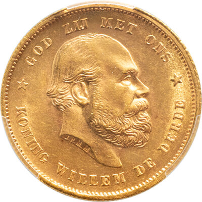 10 gulden 1888 Willem III PCGS MS64