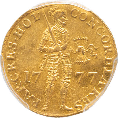 Gouden dukaat Holland 1777 PCGS AU 55