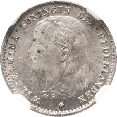 10 cent 1897 Wilhelmina NGC MS 64