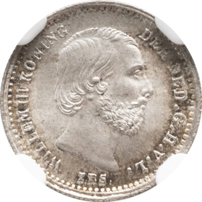 5 cent 1879 Willem III NGC MS 66