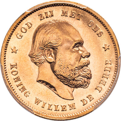 10 gulden 1888 Willem III PCGS MS62