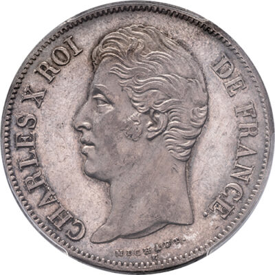 5 francs 1827A Charles X France PCGS MS 62