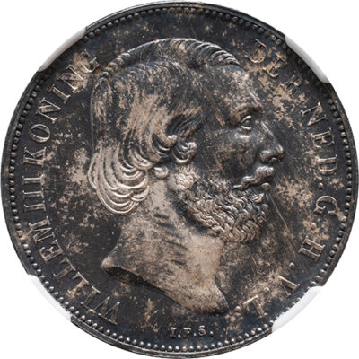 1 gulden 1865 Willem III NGC MS 62