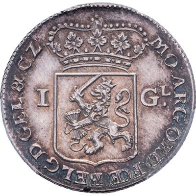 Gulden Gelderland 1762 PCGS AU 55